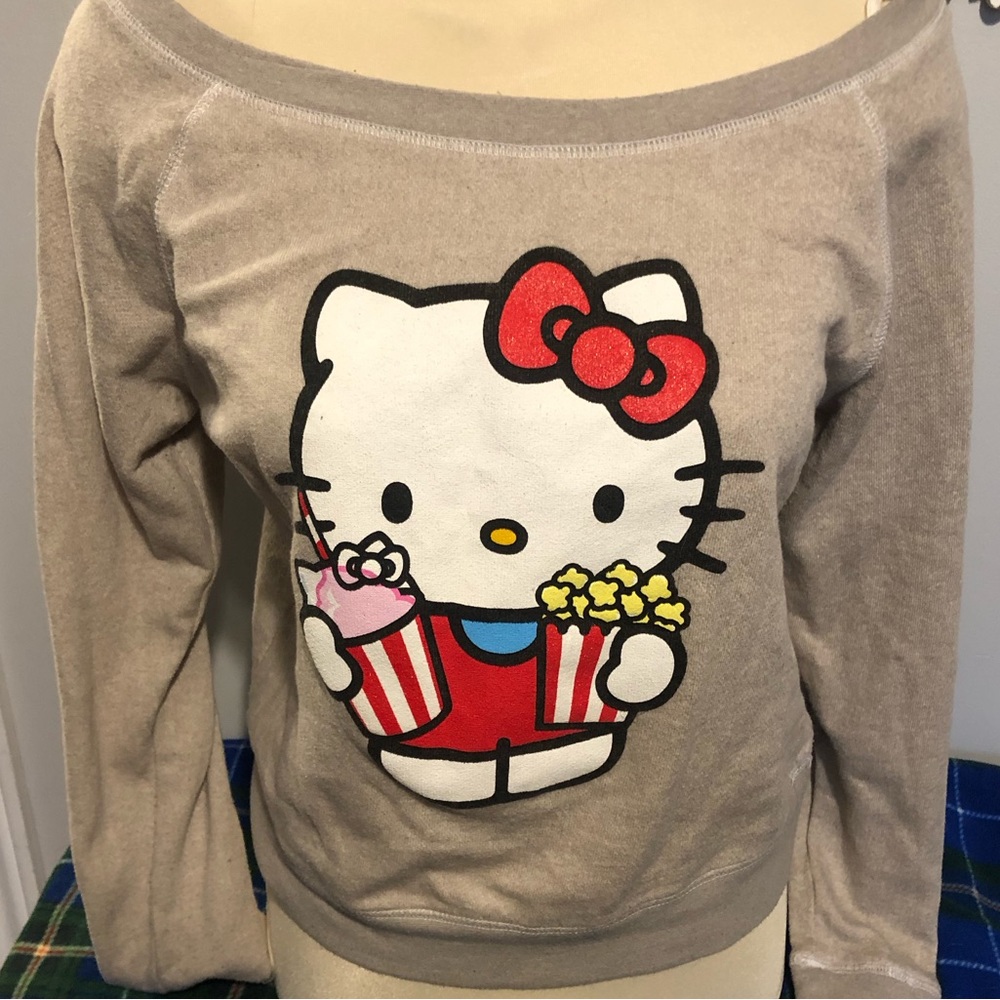 Hello Kitty boat neck sweatshirt